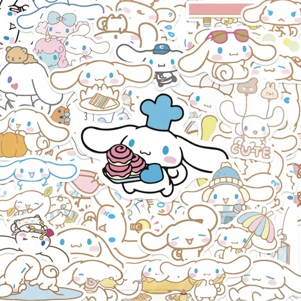 50pcs Sanrio Cinnamoroll Kawaii Stickers